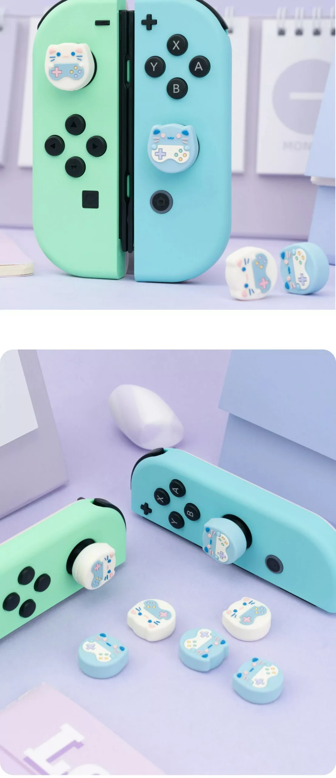 Nintendo switch thumb grips 2024 cute