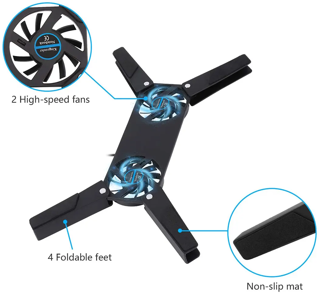 Dual Fan for Laptop Cooling