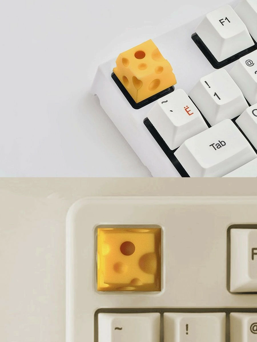 Resin Keycap Cheese Light Yellow Keycap