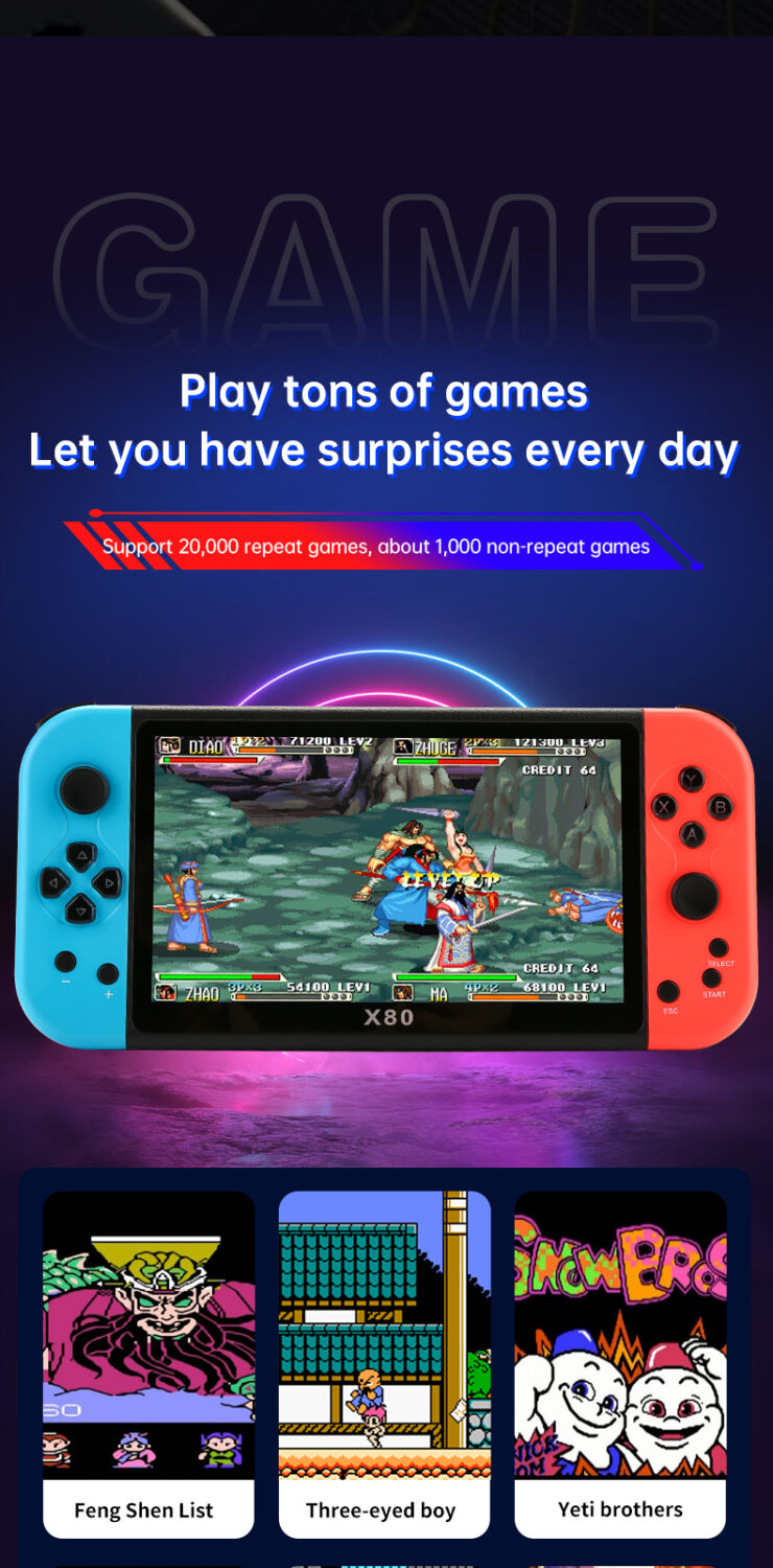 7inch X80 handheld game console